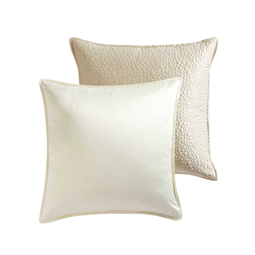 Rings 7 PC Reversible Matte Satin Comforter Set with Circle Quilting - Matte Satin