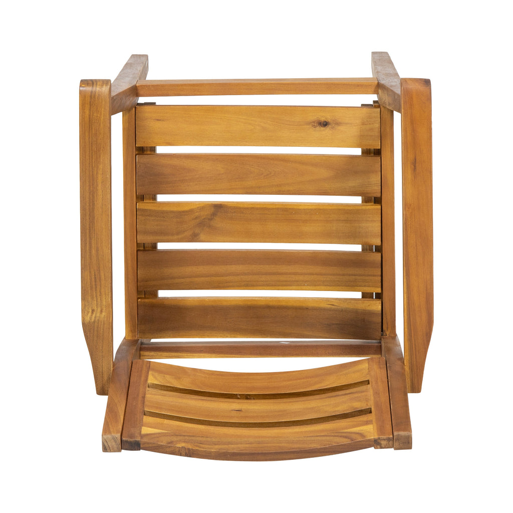 Stamford Dining Chairs Set of 2, Acacia Wood Patio Armchair - Teak Finish