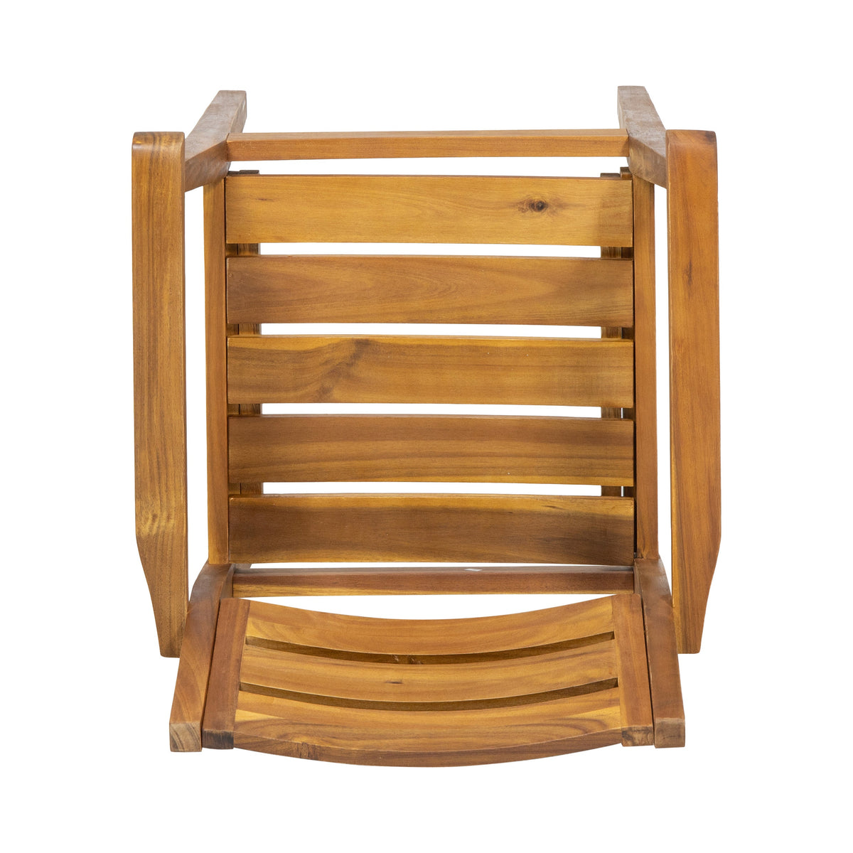 Stamford Dining Chairs Set of 2, Acacia Wood Patio Armchair - Teak Finish