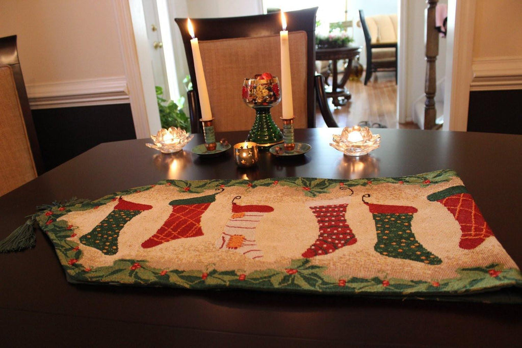 Tache Hang My Stockings By the Fireplace Table Runners (12910)