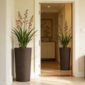 Tall Stackable Planters Set of 2 with Flexible Drainage - Brown