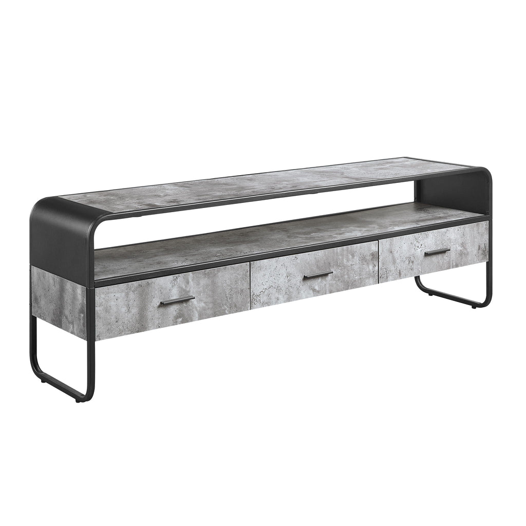 Black TV Stand with Storage Drawers - Raziela Collection