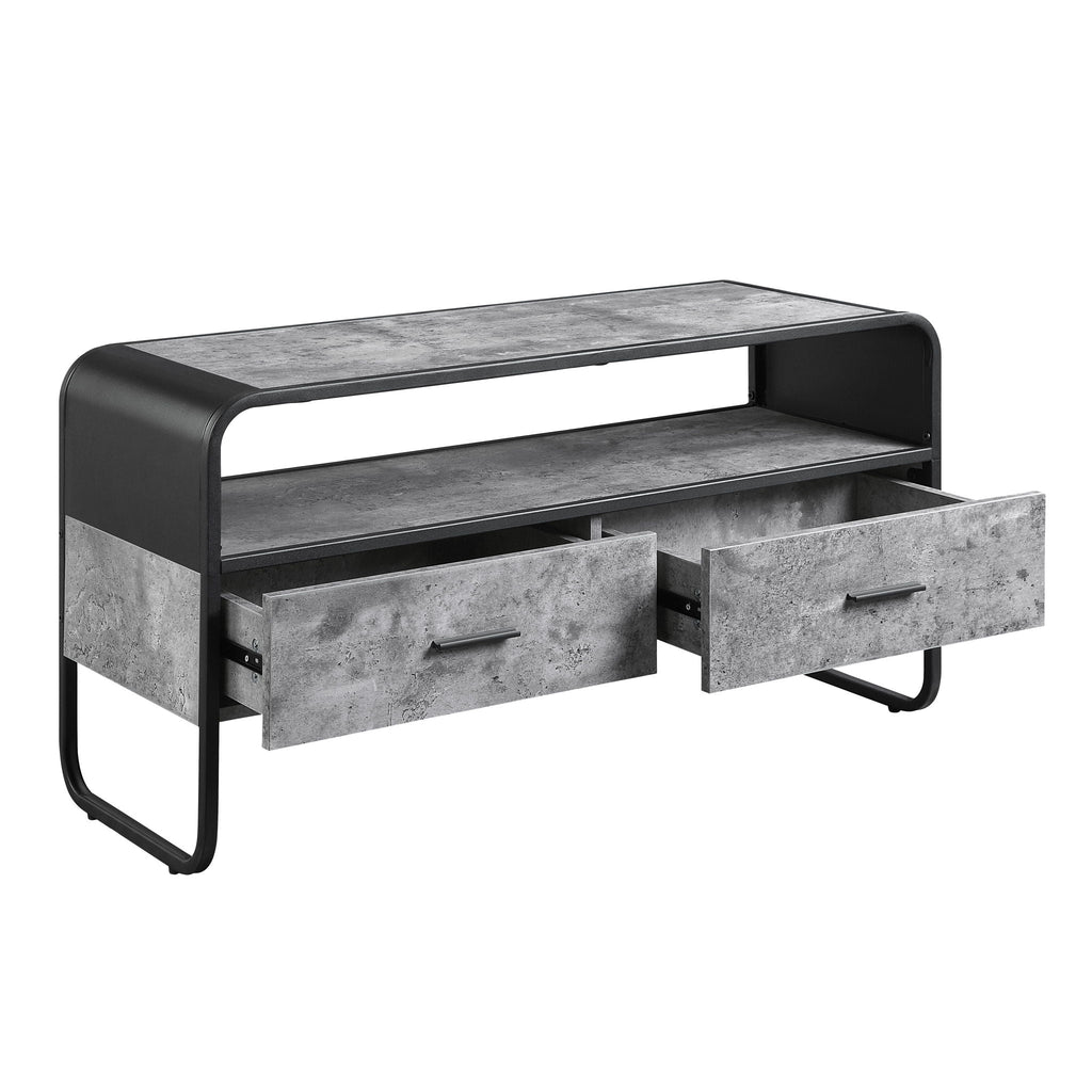Black TV Stand with Storage Drawers - Raziela Collection