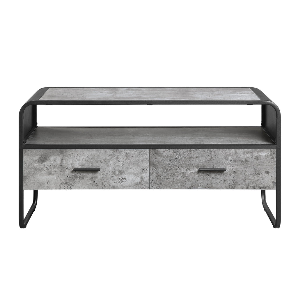 Black TV Stand with Storage Drawers - Raziela Collection
