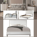 Carena Comfort Bed – Upholstered Bed with Wood Frame - Gray