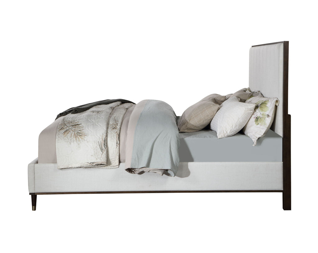 Carena Comfort Bed – Upholstered Bed with Wood Frame - Gray