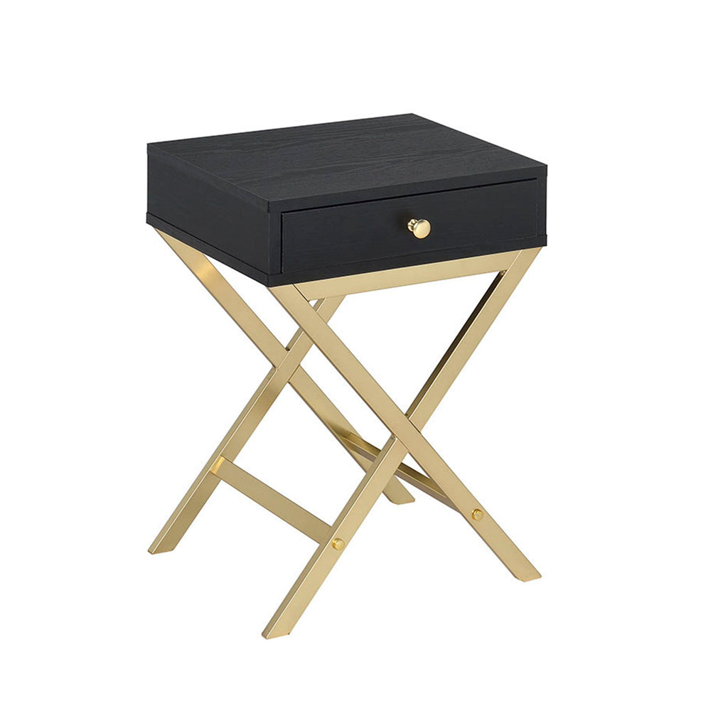 Coleen Elegant Design Accent Table with Drawer - Black, Pink or White