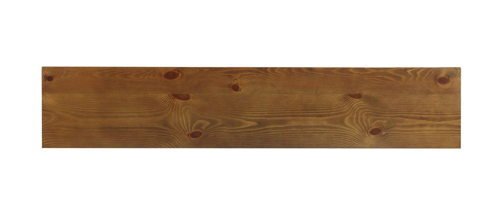 Garrison Wooden Console Table with Base Shelf - Light Brown