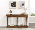 Garrison Wooden Console Table with Base Shelf - Light Brown