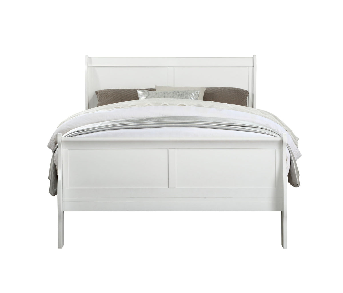 Louis Philippe Sleigh Bedroom Set with Sleigh Bed and Nightstand – Multiple Colors