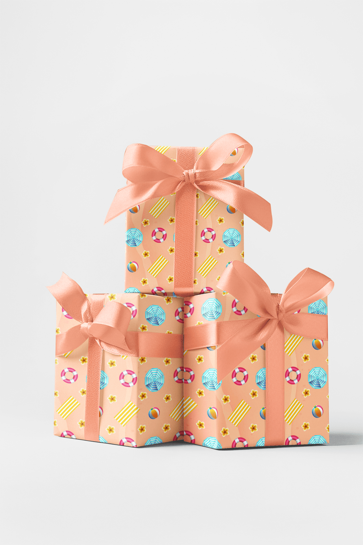 Peachy Beach Day Wrapping Paper