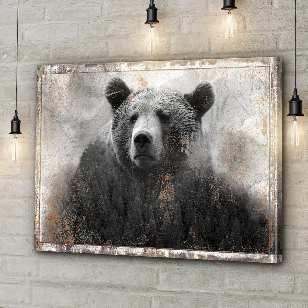 Animals Forest Bear Brown Canvas Wall Art