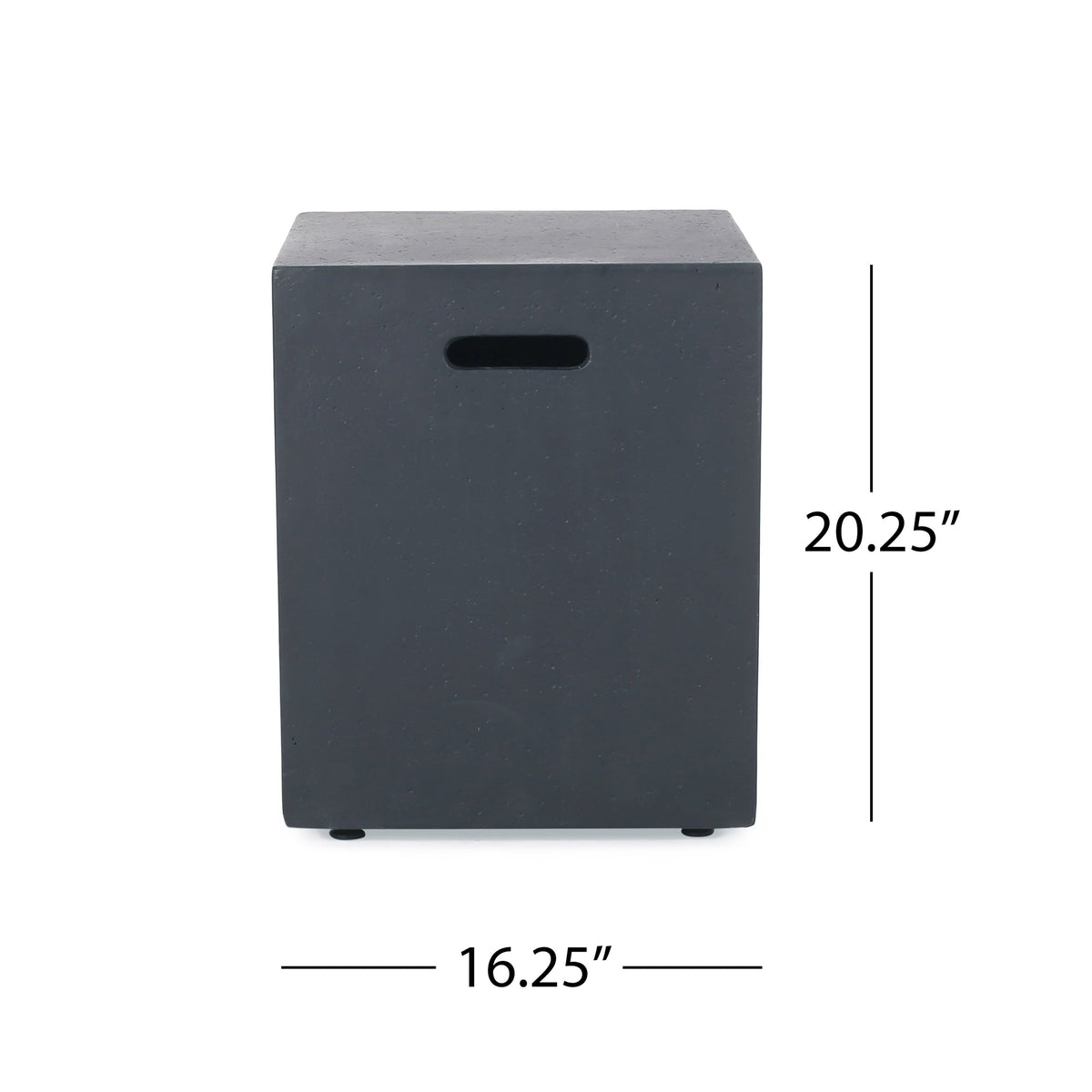 MGO Tank Holder Outdoor Side Table with Smooth Surface - Dark Grey